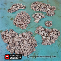 Grotto Floors - Printable Scenery | DnD | Clorehaven | Cave | Dungeon | Scene | Scatter | Wargaming | Terrain | Pathfinder | 28mm 15mm 32mm-1