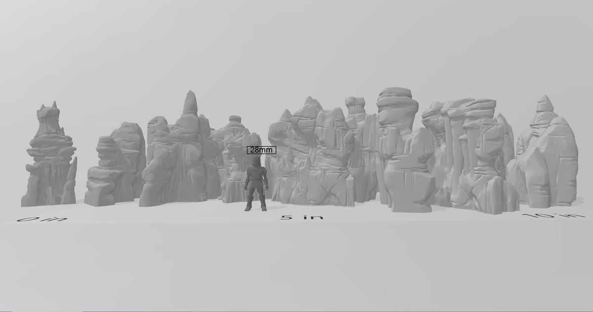Grotto Walls - Printable Scenery | DnD | Clorehaven | Cave | Dungeon | Scene | Scatter Terrain | Wargaming | Pathfinder | 28mm 15mm 32mm-2