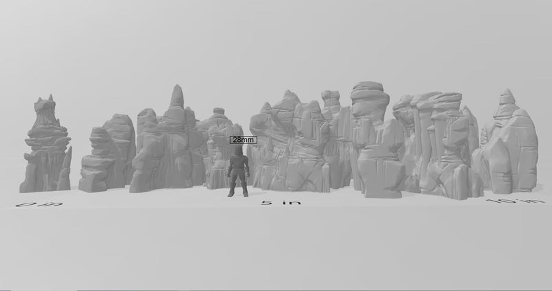 Grotto Walls - Printable Scenery | DnD | Clorehaven | Cave | Dungeon | Scene | Scatter Terrain | Wargaming | Pathfinder | 28mm 15mm 32mm-2