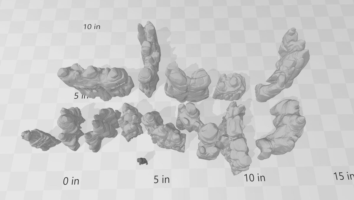 Grotto Walls - Printable Scenery | DnD | Clorehaven | Cave | Dungeon | Scene | Scatter Terrain | Wargaming | Pathfinder | 28mm 15mm 32mm-3