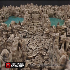 Grotto Tunnels - Printable Scenery | DnD | Clorehaven | Cave | Dungeon | Scene | Scatter Terrain | Wargaming | Pathfinder | 28mm 15mm 32mm-4