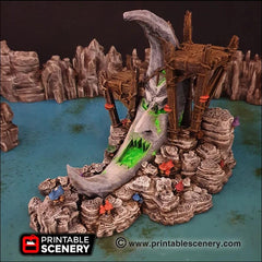Moon Shrine - Printable Scenery | DnD | Goblin Grotto | Cave | Dungeon | Scene | Scatter Terrain | Wargaming | Pathfinder | 28mm 15mm 32mm-1