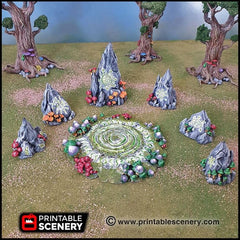 Faerie Circle - Printable Scenery | DnD | Forest | Fae | Fairy | Scatter Terrain | Wargaming | Goblin Grotto | 28mm 15mm 32mm-1