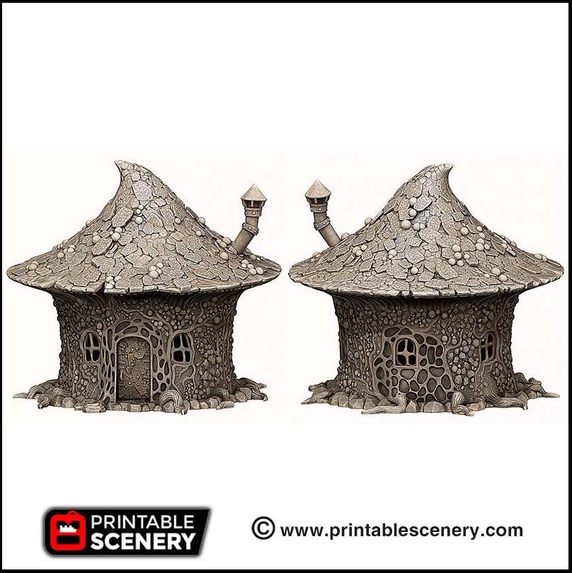 Goblin Mushroom Hovel - Printable Scenery | DnD | Goblin Grotto | Swamp | Scene | Scatter Terrain | Wargaming | Pathfinder | 28mm 15mm 32mm-7