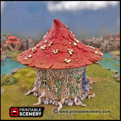Goblin Mushroom Hovel - Printable Scenery | DnD | Goblin Grotto | Swamp | Scene | Scatter Terrain | Wargaming | Pathfinder | 28mm 15mm 32mm-3