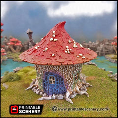 Goblin Mushroom Hovel - Printable Scenery | DnD | Goblin Grotto | Swamp | Scene | Scatter Terrain | Wargaming | Pathfinder | 28mm 15mm 32mm-2