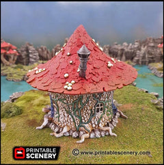 Goblin Mushroom Hovel - Printable Scenery | DnD | Goblin Grotto | Swamp | Scene | Scatter Terrain | Wargaming | Pathfinder | 28mm 15mm 32mm-5