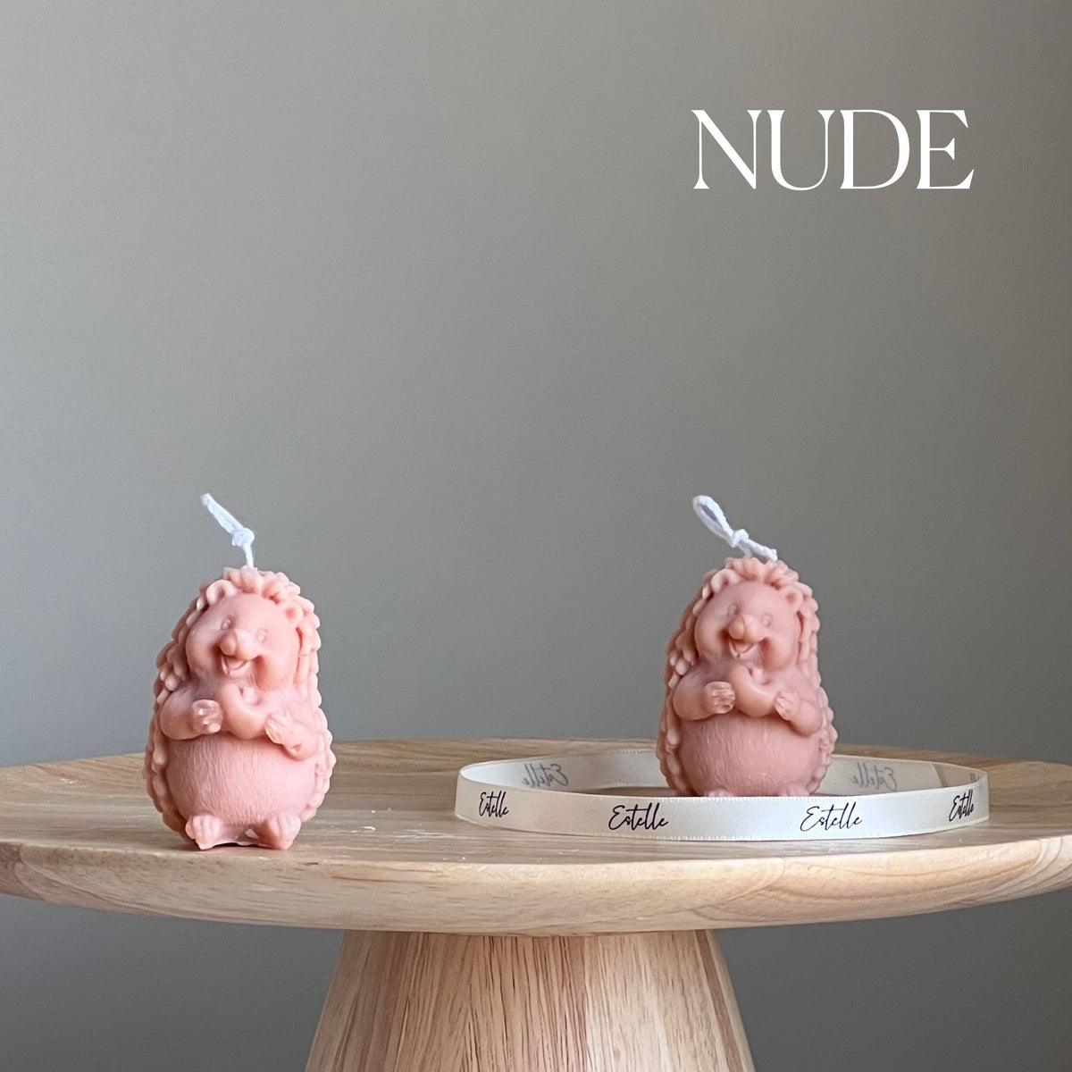 Handmade Hedgehog Soy Wax Candle | Nursery Decoration-2