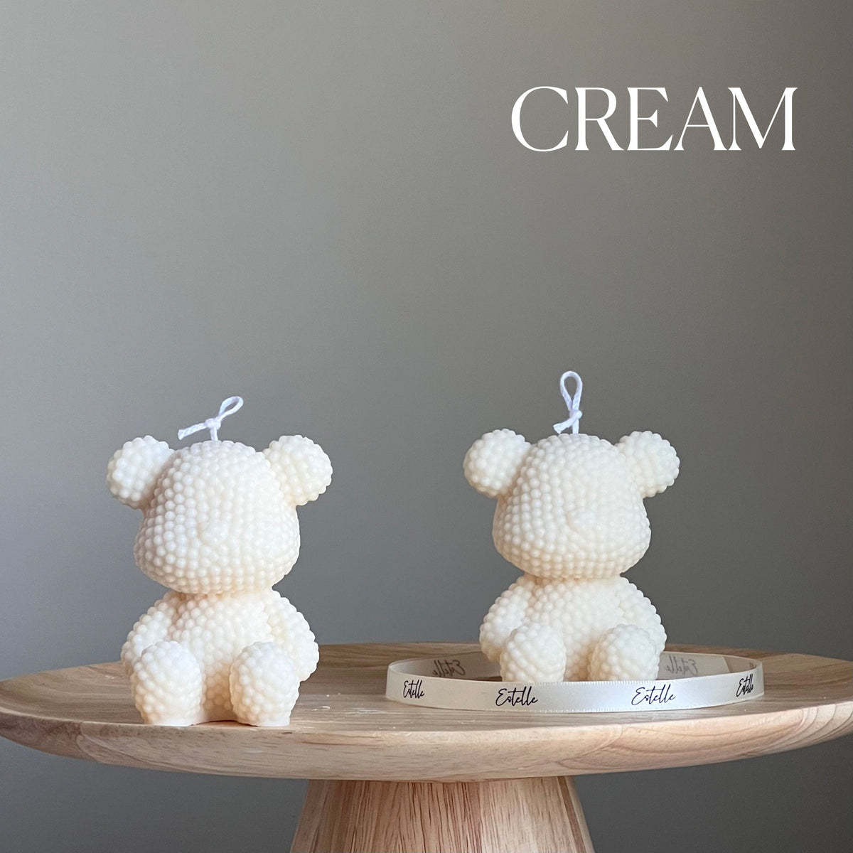 Teddy Bear Soy Wax Candle | Nursery Decor, Gift-3