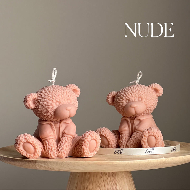 Handmade Teddy Bear Soy Wax Candle: Nursery Decor Gift-2