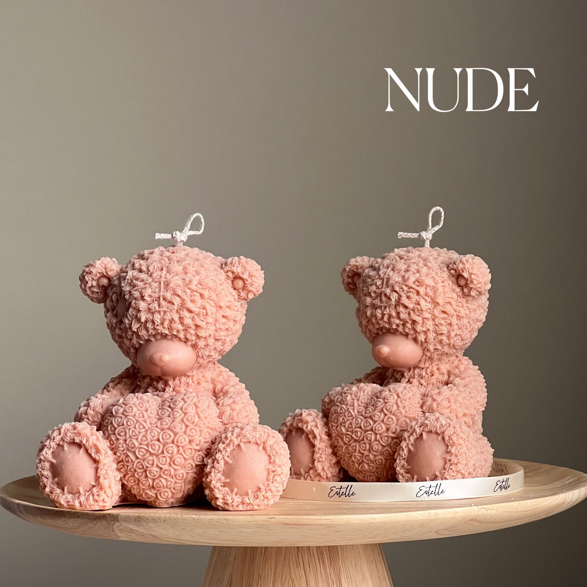 Handmade Teddy Bear Soy Wax Candle: Nursery Decor Gift-2