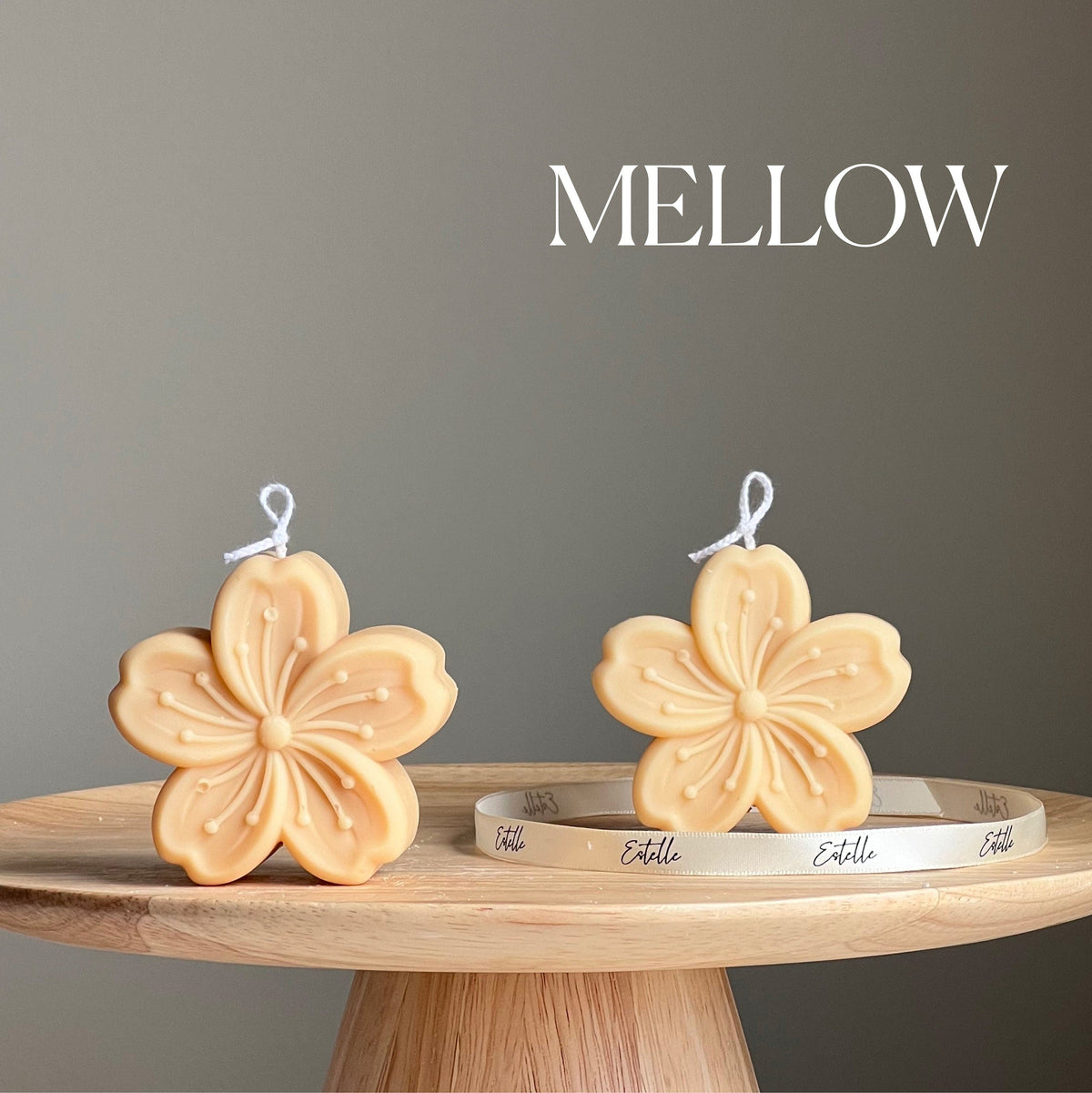 Sakura Flower Candle: Scented Soy Wax Sculptural Candle-4