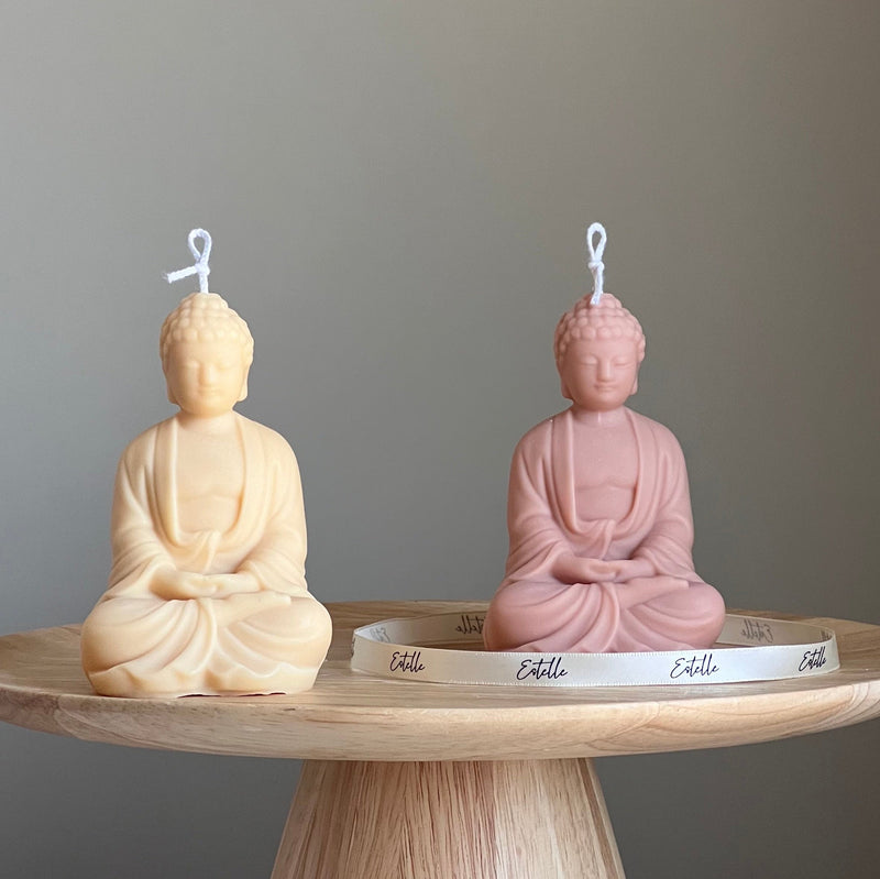 Soy Wax Buddha Candle: Sculptural Statue Candle, Home Decor-1