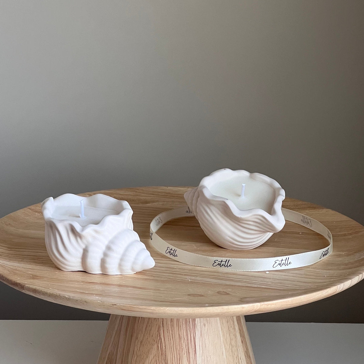 Shell Jar Soy Wax Candle | Handmade Jesmonite Vessel-3