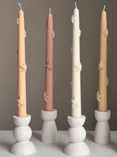 Handmade Starfish Soy Wax Taper Candle: Coastal Decor-4