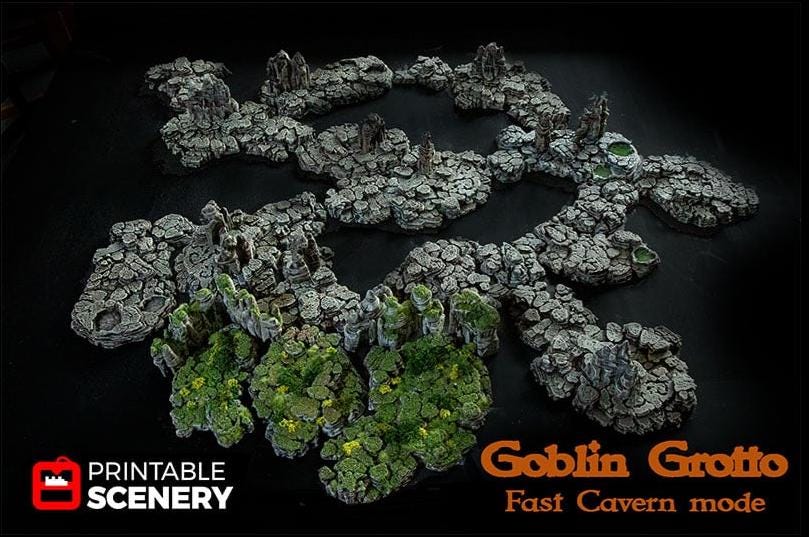 Grotto Floors - Printable Scenery | DnD | Clorehaven | Cave | Dungeon | Scene | Scatter | Wargaming | Terrain | Pathfinder | 28mm 15mm 32mm-3