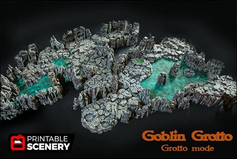 Grotto Floors - Printable Scenery | DnD | Clorehaven | Cave | Dungeon | Scene | Scatter | Wargaming | Terrain | Pathfinder | 28mm 15mm 32mm-5