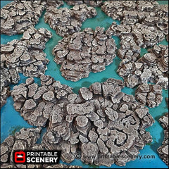 Grotto Floors - Printable Scenery | DnD | Clorehaven | Cave | Dungeon | Scene | Scatter | Wargaming | Terrain | Pathfinder | 28mm 15mm 32mm-7