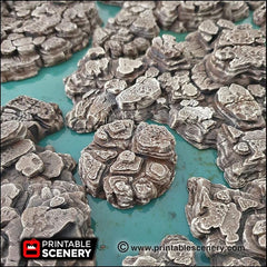 Grotto Floors - Printable Scenery | DnD | Clorehaven | Cave | Dungeon | Scene | Scatter | Wargaming | Terrain | Pathfinder | 28mm 15mm 32mm-8