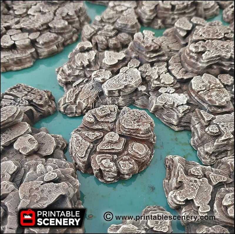 Grotto Floors - Printable Scenery | DnD | Clorehaven | Cave | Dungeon | Scene | Scatter | Wargaming | Terrain | Pathfinder | 28mm 15mm 32mm-8