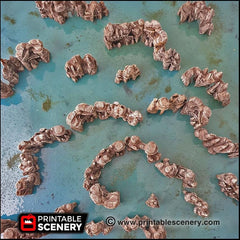 Grotto Walls - Printable Scenery | DnD | Clorehaven | Cave | Dungeon | Scene | Scatter Terrain | Wargaming | Pathfinder | 28mm 15mm 32mm-6