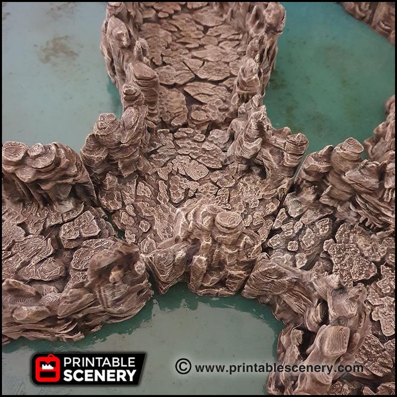 Grotto Tunnels - Printable Scenery | DnD | Clorehaven | Cave | Dungeon | Scene | Scatter Terrain | Wargaming | Pathfinder | 28mm 15mm 32mm-5