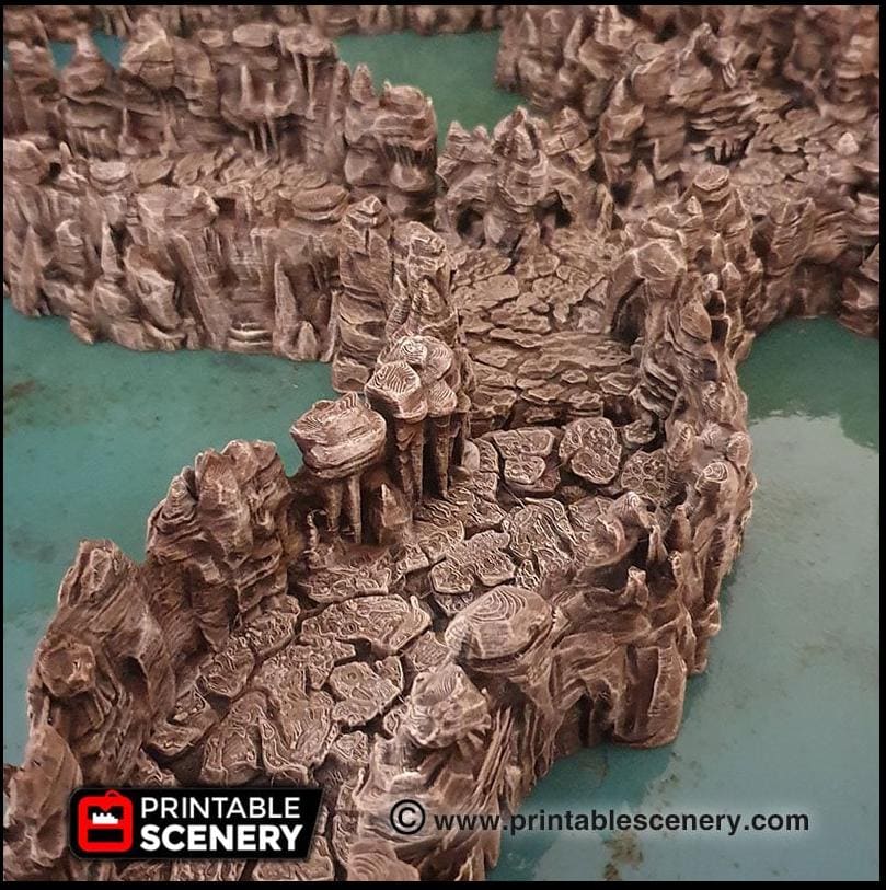 Grotto Tunnels - Printable Scenery | DnD | Clorehaven | Cave | Dungeon | Scene | Scatter Terrain | Wargaming | Pathfinder | 28mm 15mm 32mm-7