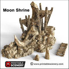 Moon Shrine - Printable Scenery | DnD | Goblin Grotto | Cave | Dungeon | Scene | Scatter Terrain | Wargaming | Pathfinder | 28mm 15mm 32mm-2