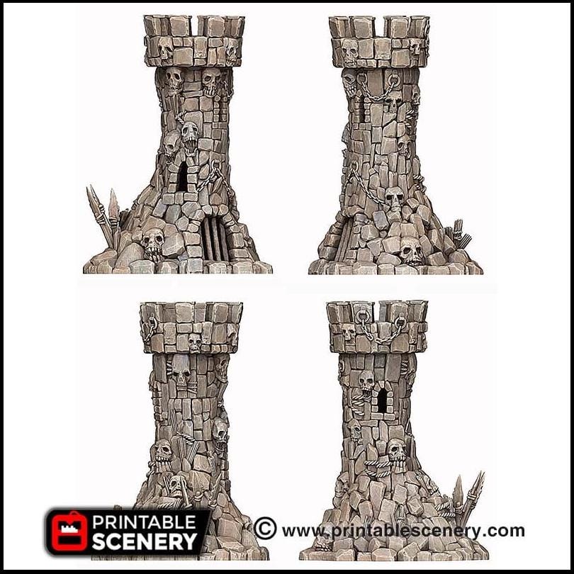 Goblin Guard Towers - Printable Scenery | DnD | Clorehaven | Cave | Dungeon | Castle | Fort | Wargaming | Pathfinder | 28mm 15mm 32mm-2