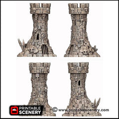Goblin Guard Towers - Printable Scenery | DnD | Clorehaven | Cave | Dungeon | Castle | Fort | Wargaming | Pathfinder | 28mm 15mm 32mm-2