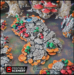 Mushroom Grotto Floors - Printable Scenery | DnD | Cave | Swamp | Scatter Terrain | Wargaming | Goblin Grotto | 28mm 15mm 32mm-7