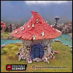 Goblin Mushroom Hovel - Printable Scenery | DnD | Goblin Grotto | Swamp | Scene | Scatter Terrain | Wargaming | Pathfinder | 28mm 15mm 32mm-1