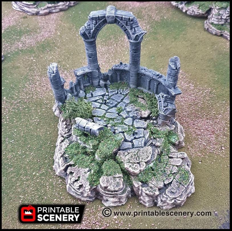 The Ancient Ruins - Printable Scenery | DnD | Goblin Grotto | Ruin | Castle | Scatter Terrain | Wargaming | Pathfinder | 28mm 15mm 32mm-8