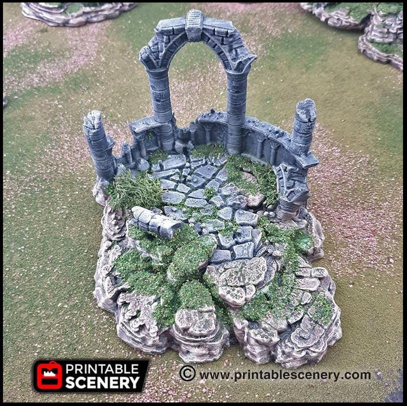 The Ancient Ruins - Printable Scenery | DnD | Goblin Grotto | Ruin | Castle | Scatter Terrain | Wargaming | Pathfinder | 28mm 15mm 32mm-8