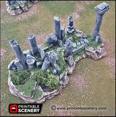 The Ancient Ruins - Printable Scenery | DnD | Goblin Grotto | Ruin | Castle | Scatter Terrain | Wargaming | Pathfinder | 28mm 15mm 32mm-5