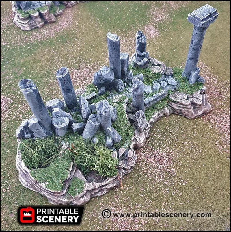 The Ancient Ruins - Printable Scenery | DnD | Goblin Grotto | Ruin | Castle | Scatter Terrain | Wargaming | Pathfinder | 28mm 15mm 32mm-5