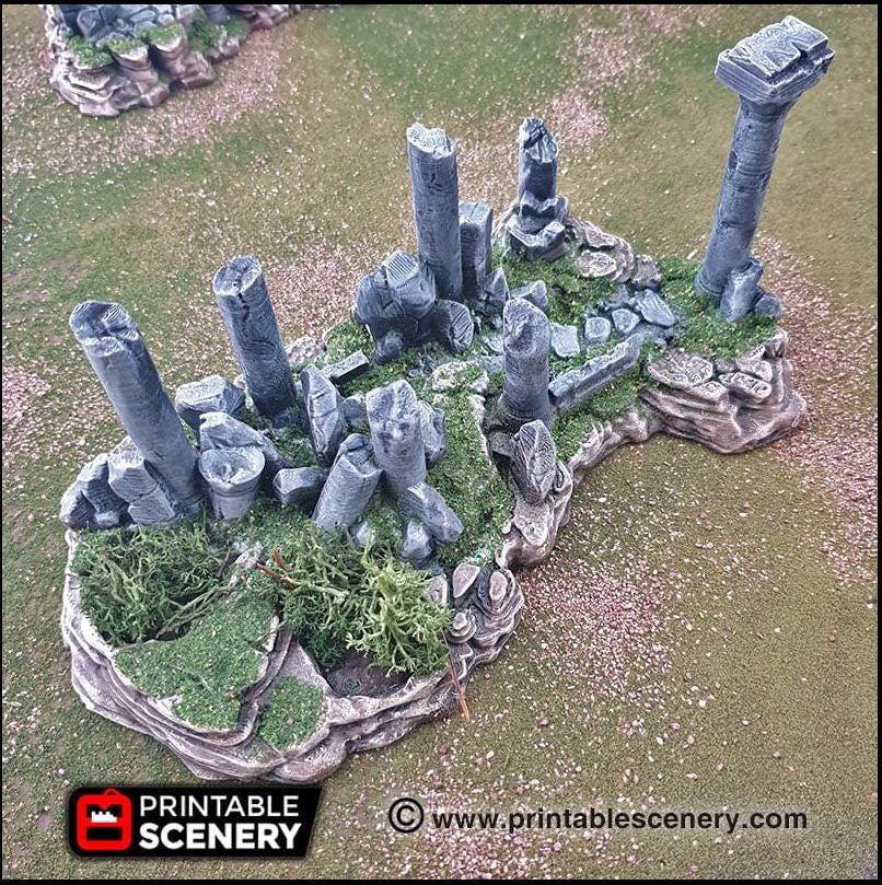 The Ancient Ruins - Printable Scenery | DnD | Goblin Grotto | Ruin | Castle | Scatter Terrain | Wargaming | Pathfinder | 28mm 15mm 32mm-5