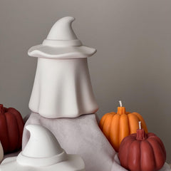 Ghost Jar Soy Candle: Handmade Jesmonite Vessel, Autumn Scent-4
