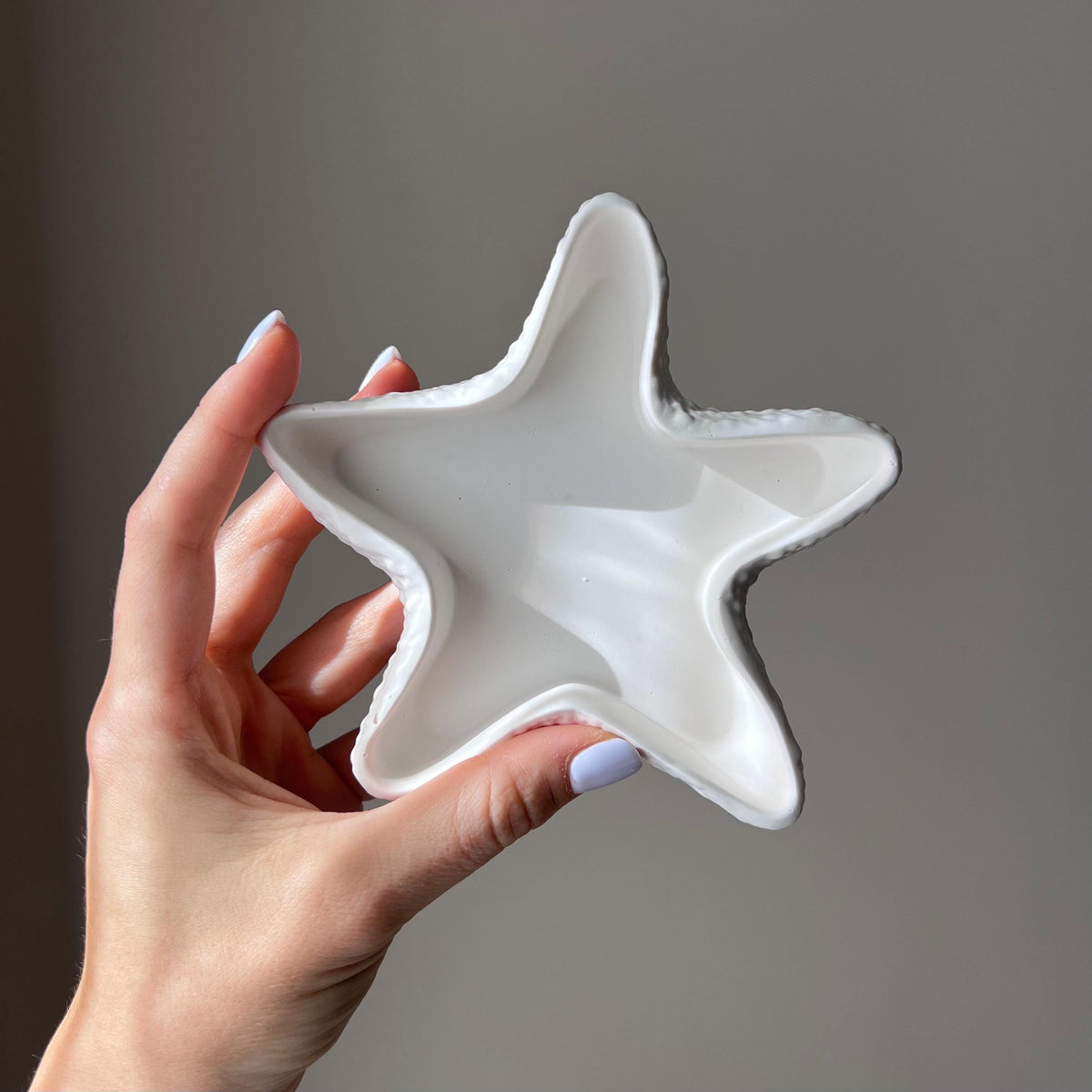 Starfish Jesmonite Jewelry Dish: Scandi Home Decor Tray-3