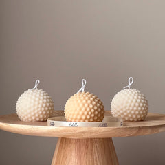 Dotted Soy Wax Ball Candle | Home Decor-1