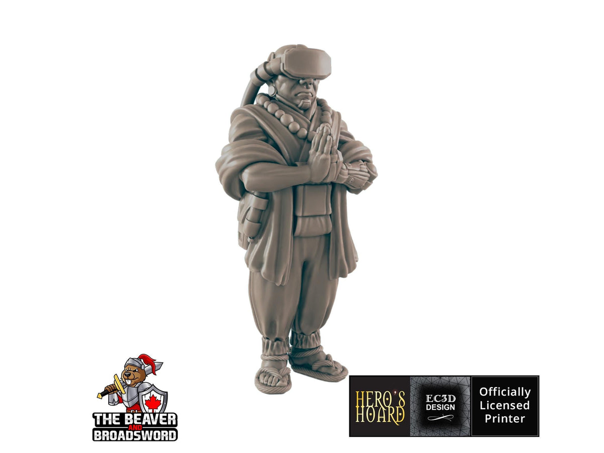 Cyber Monk mini - EC3D | Legion | Cyberpunk | Starfinder | Scifi | Futuristic | Cybernetic | Male | VR | Sci-Fi | 28mm | 32mm | Infinity-1