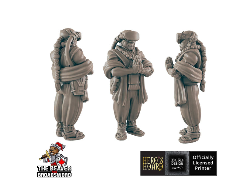 Cyber Monk mini - EC3D | Legion | Cyberpunk | Starfinder | Scifi | Futuristic | Cybernetic | Male | VR | Sci-Fi | 28mm | 32mm | Infinity-2