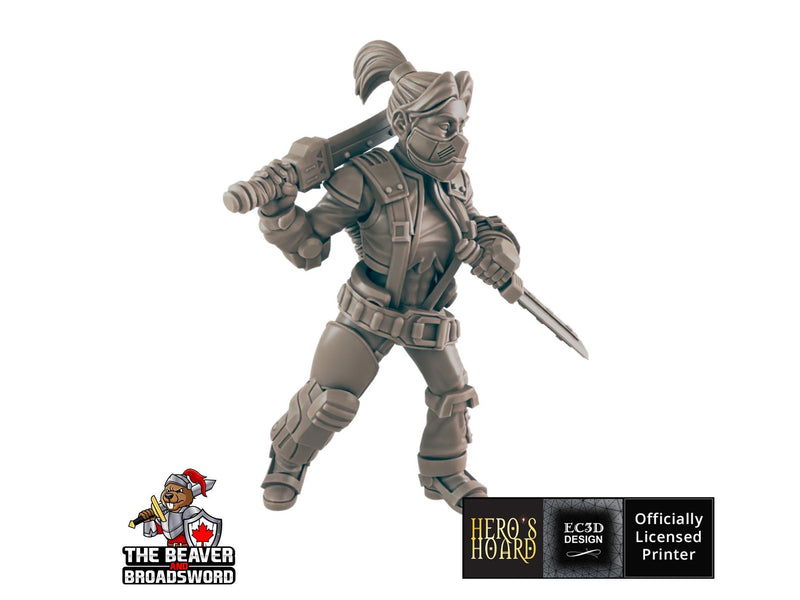 Bladesinger Sci-fi Mini - EC3D | Legion | Cyberpunk | Starfinder | Scifi | Futuristic | Cybernetic | Female |  28mm | 32mm Infinity-1