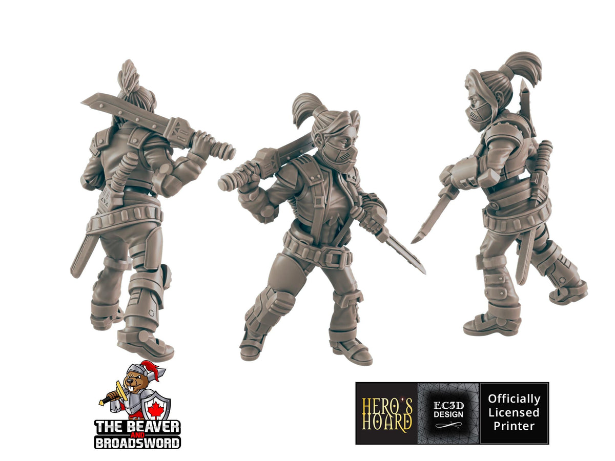Bladesinger Sci-fi Mini - EC3D | Legion | Cyberpunk | Starfinder | Scifi | Futuristic | Cybernetic | Female |  28mm | 32mm Infinity-2
