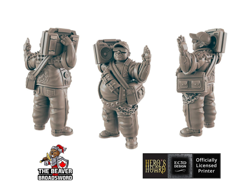 Boombox Guy Sci-fi Mini - EC3D | Legion | Cyberpunk | Starfinder | Scifi | Futuristic | Cybernetic | Male | VR |  28mm | 32mm Infinity-2