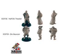 8 Half Orc Villager Miniature Pack - EC3D | DnD | Child | Villager | Bouncer | Chef | 28mm | Pathfinder | commoner | Wargaming | Beggar-4
