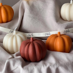 Handmade Pumpkin Soy Wax Candle: Autumn Halloween Decor-2