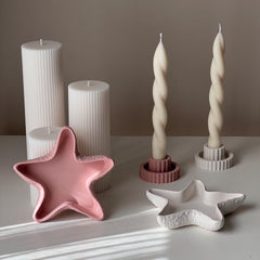 Starfish Jesmonite Jewelry Dish: Scandi Home Decor Tray-4