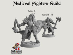 Fighter's Guild dnd mini set - Artisan Guild | Barbarian | Knight | Cleric | Paladin, Pathfinder, TTRPG, Wargaming, Warrior, Human, medieval-5