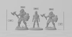 Scourgeland Survivor E dnd mini - Dungeons and Dragons | Female | Fighter | Barbarian| Human 5e Fantasy  Pathfinder 2e 5e Tabletop Mini RPG-2